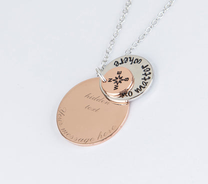 Long Distance Gift Compass Necklace