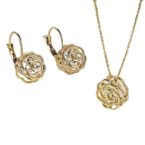 Blooming Rose Pendant & Earrings Bundle Deal