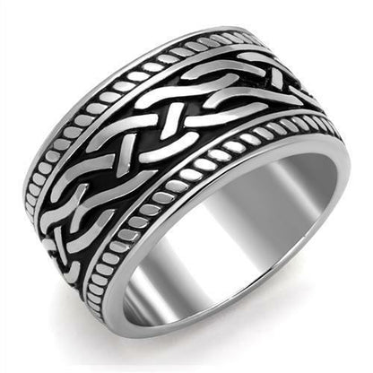 Greek-Style Stainless Steel Ring