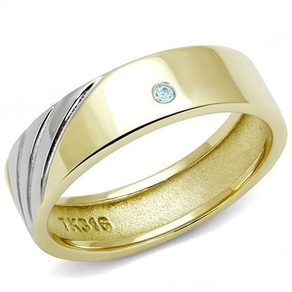 Stylish Gold & Silver Stainless Steel Ring