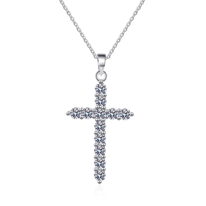 Moissanite Diamond Cross Necklace