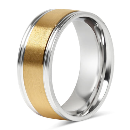 Banded Gold & Silver Stainless Steel Ring