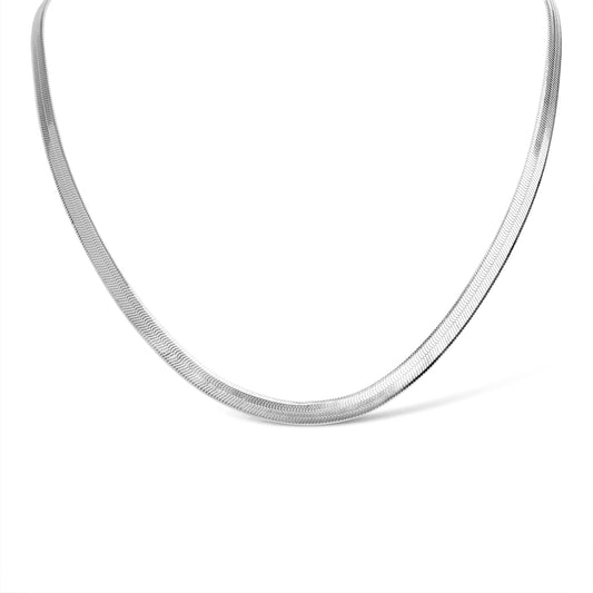 Stainless Steel Herringbone Chain Necklace / CHN9770