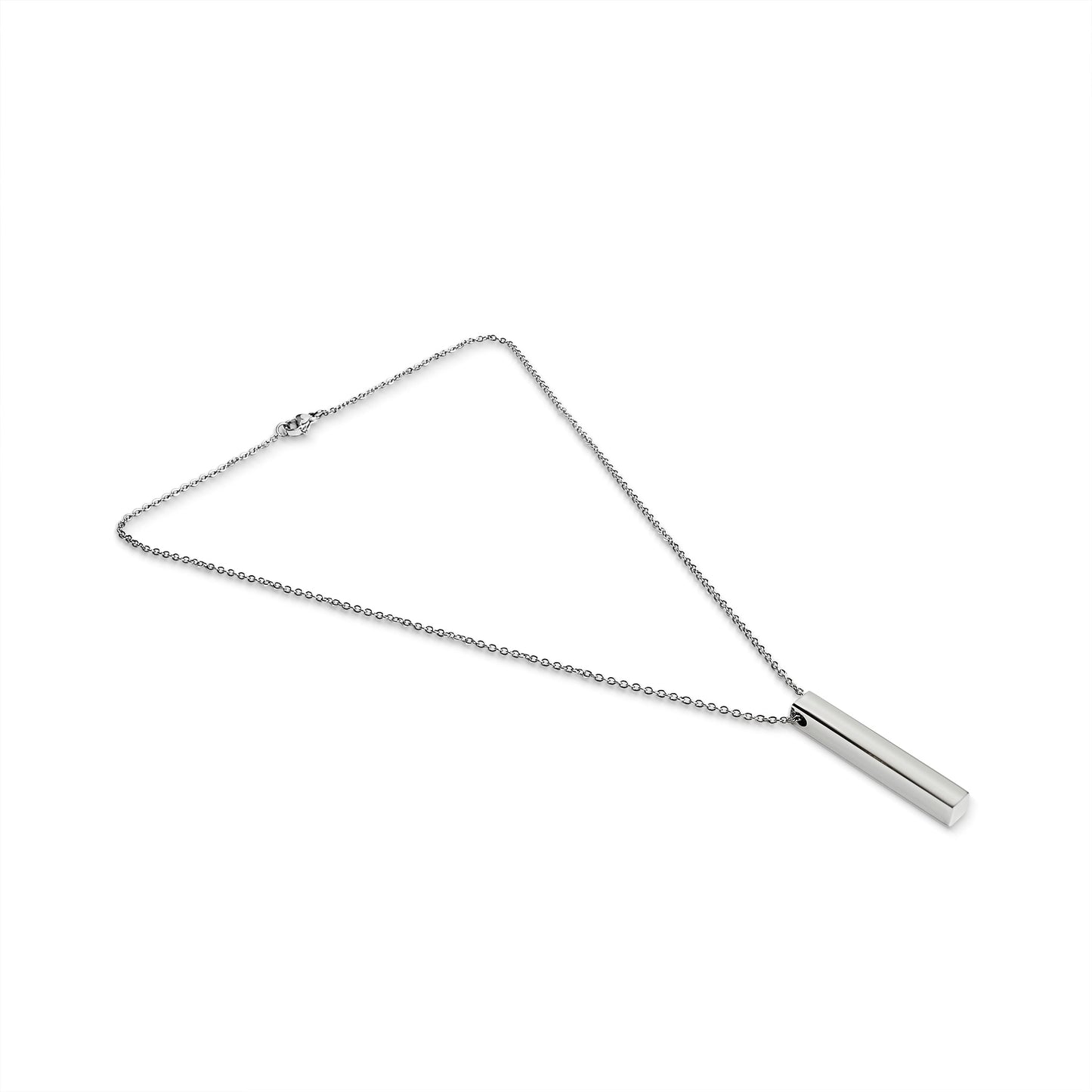 Blank Unisex Stainless Steel Bar Necklace