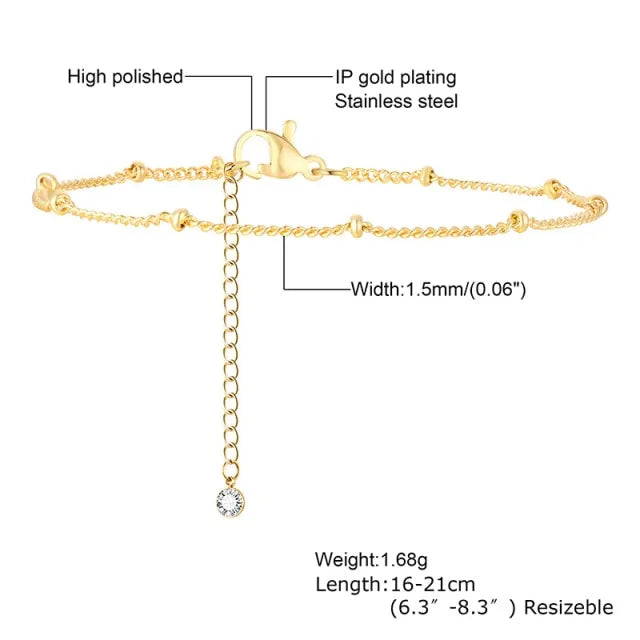 Ultra Thin Chain Bracelet Selection