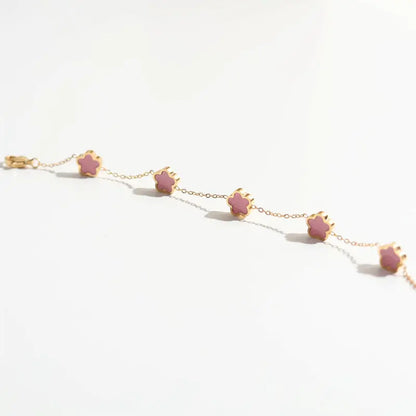 Flower Colored Charm Bracelets