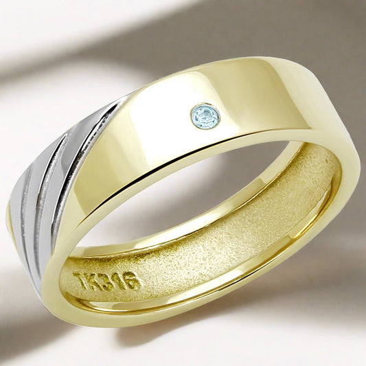 Popular Gold & Silver Stainless Steel Ring